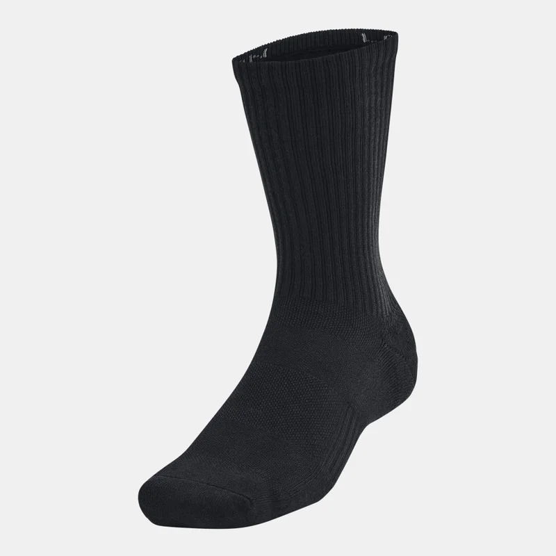 Under Armour Black Training Cotton Crew Socks (3 Pairs)  | Best Price UAE